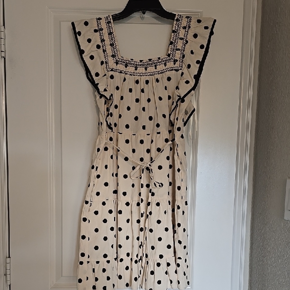 Polka Dot Cream Dress